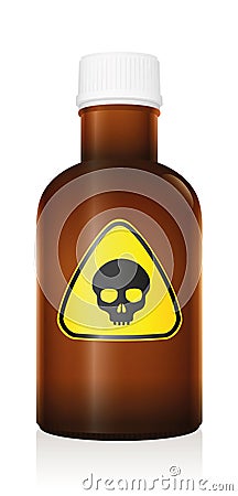 Poison Bottle Hazard Symbol Vector Illustration