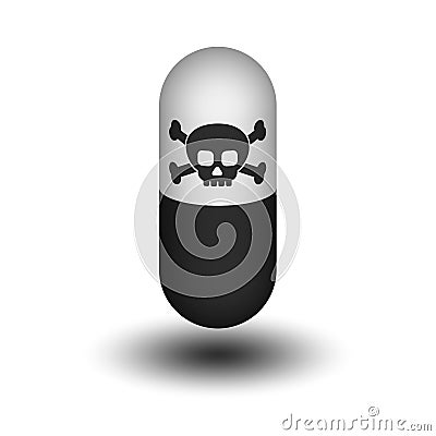 A poison capsule. Vector Illustration