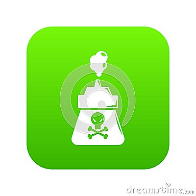 Poison icon green vector Vector Illustration