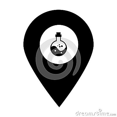 Poison location map pin icon. Element of map point for mobile concept and web apps. Icon for website design and development, app d Stock Photo