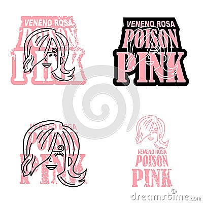 germa 66 Vinsmoke Reiju t-shirt and sticker vector designs collection Vector Illustration