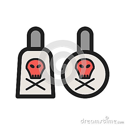 Poisonous Chemicals Vector Illustration