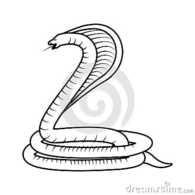 Poisonous Cobra serpent Vector Illustration