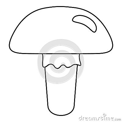 Poisonous mushroom icon, outline style Vector Illustration