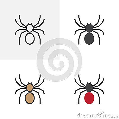 Poisonous spider icon Vector Illustration