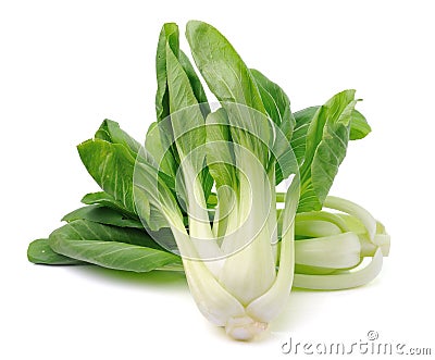 Pok Choi on white background Stock Photo