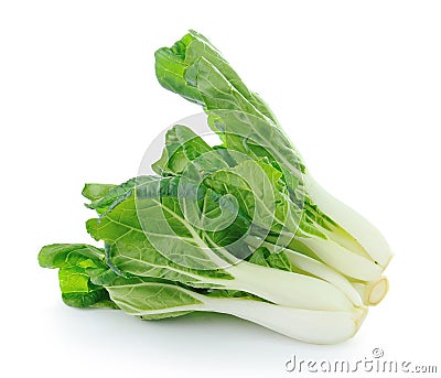 Pok Choi on white background Stock Photo