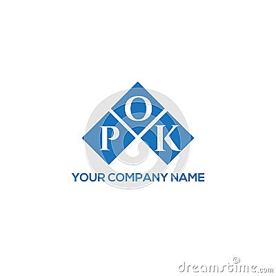 POK letter logo design on WHITE background. POK creative initials letter logo concept Vector Illustration