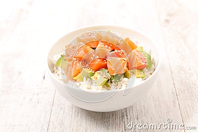 Poke bowl,chirashi Stock Photo