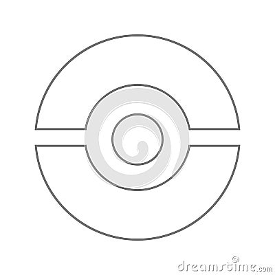 pokeball icon. Element of cyber security for mobile concept and web apps icon. Thin line icon for website design and development, Editorial Stock Photo
