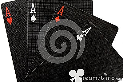 Poker of aces Stock Photo