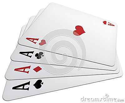 Poker of aces! Stock Photo