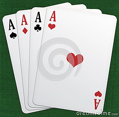 Poker of aces! Stock Photo