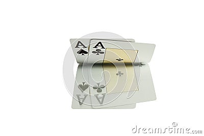 Poker aces cards casino Stock Photo