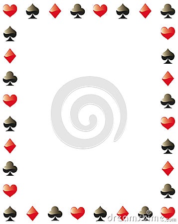 Poker border frame Stock Photo