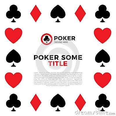 Poker border vector frame. Poker playing cards border, Ace frame Cartoon Illustration