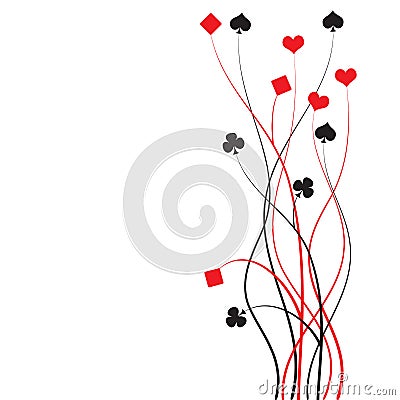 Poker, bridge - card game Vector Illustration