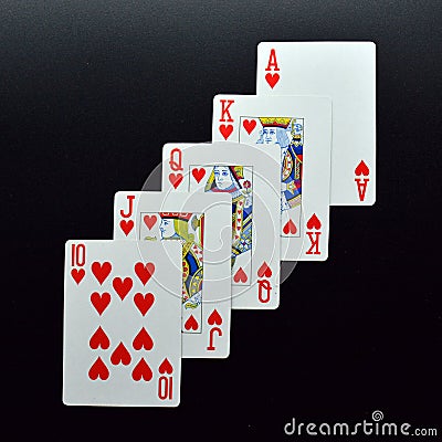 Poker card plays Stock Photo