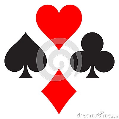 Poker card suits Vector Illustration