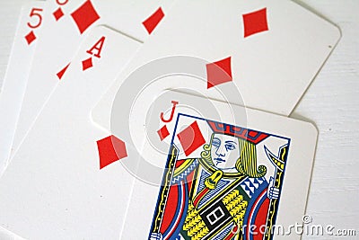 Poker cards, poker game, gambling, card game, luck or bad luck Stock Photo