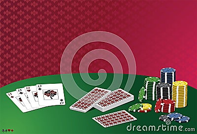 Poker casino game. Vector Illustration