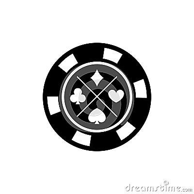 Poker chip for casino games. Casino chips for poker game. Vector illustration Vector Illustration