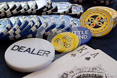 Poker Chip Scene Stock Photo