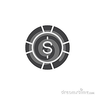 Poker chip vector icon Vector Illustration