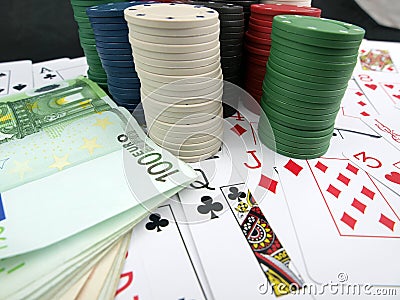 Poker chips Stock Photo