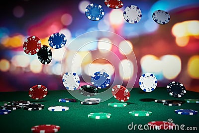 Poker chips Stock Photo