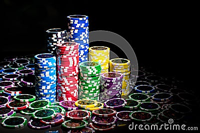 Poker chips Stock Photo