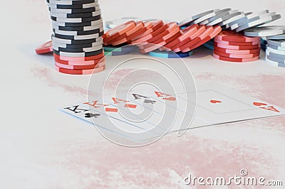 Poker combinations Stock Photo