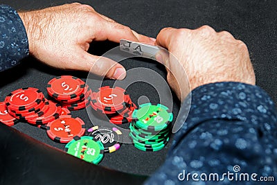 Poker Card Game Gambling Hand Stock Photo