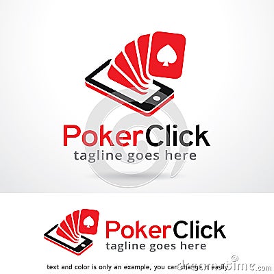 Poker Game Click Logo Template Design Vector Vector Illustration