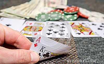 Poker game combinations Stock Photo