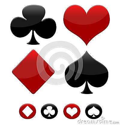 Poker game icons Stock Photo