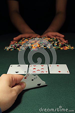 Poker Hand Stock Photo