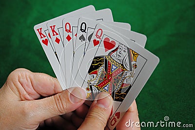 Poker Hand Stock Photo