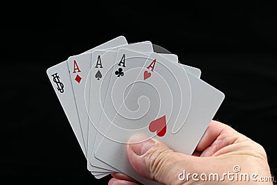Poker hand. Stock Photo