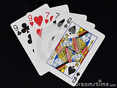 Poker hand two pairs Stock Photo