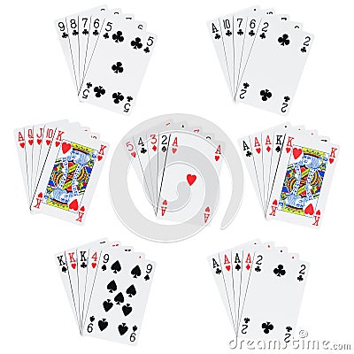 Poker hands Stock Photo