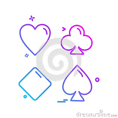 Poker icon design vector Vector Illustration