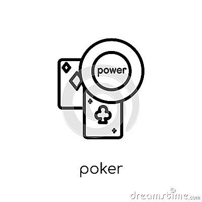 Poker icon from Entertainment collection. Vector Illustration