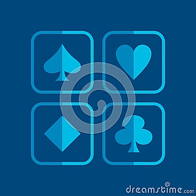 Poker icon theme Vector Illustration