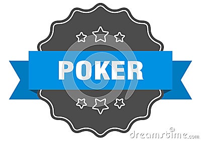 poker label Vector Illustration