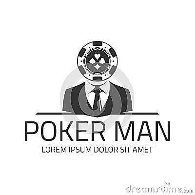Poker logo template. Vector Illustration