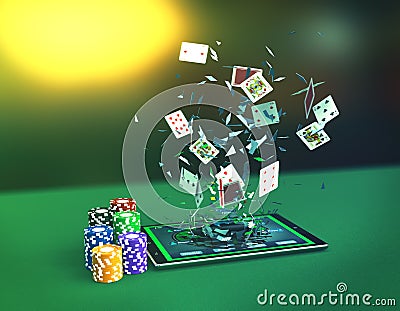 Poker online Stock Photo