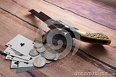Poker and persuasion in the Game Stock Photo