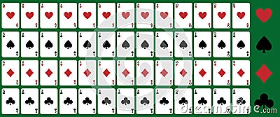 Poker playing cards Vector Illustration