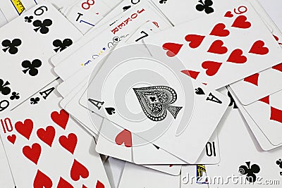 Poker playing cards Stock Photo